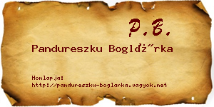 Pandureszku Boglárka névjegykártya